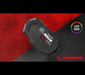Rampage SMX G39 Comfort myszka gamingowa 12800 DPI programowalna RGB czarna