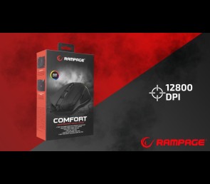 Rampage SMX G39 Comfort myszka gamingowa 12800 DPI programowalna RGB czarna