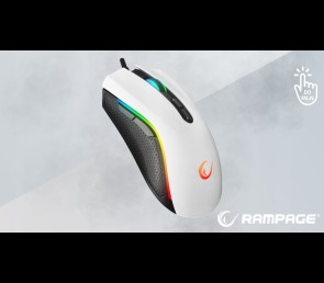 Rampage SMX-R44 V2 mysz gamingowa 12800 DPI RGB Huano 1000Hz biała