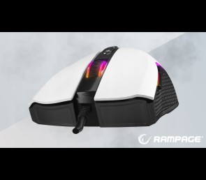 Rampage SMX-R44 V2 mysz gamingowa 12800 DPI RGB Huano 1000Hz biała