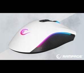 Rampage SMX-R44 V2 mysz gamingowa 12800 DPI RGB Huano 1000Hz biała