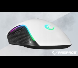 Rampage SMX-R44 V2 mysz gamingowa 12800 DPI RGB Huano 1000Hz biała