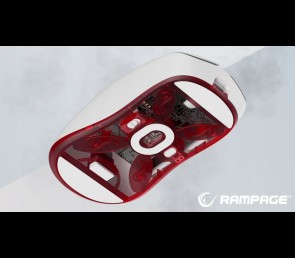 Rampage Tilion Mysz bezprzewodowa Biała gaming 24000 DPI ergonomiczna