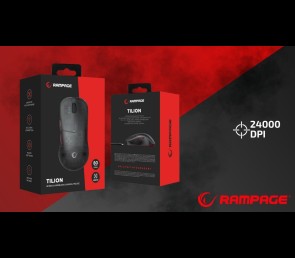 Rampage Tilion mysz bezprzewodowa gaming 24000 DPI Huano USB-C czarna
