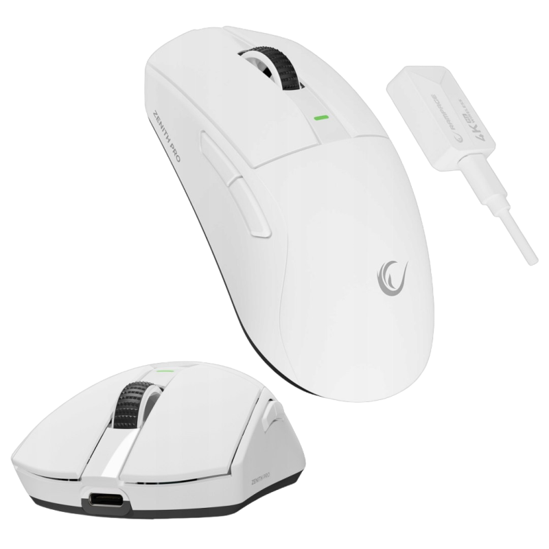 Rampage Zenith Pro mysz bezprzewodowa ultralekka 26000 DPI PAW3395 biała Rampage Zenith Pro mysz bezprzewodowa ultralekka 26000 DPI PAW3395 biała