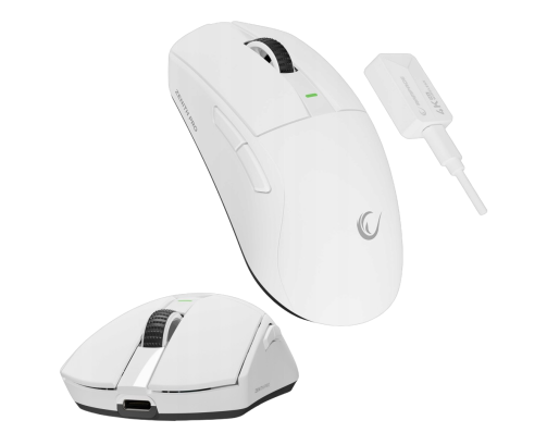 Rampage Zenith Pro mysz bezprzewodowa ultralekka 26000 DPI PAW3395 biała