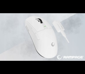 Rampage Zenith Pro mysz bezprzewodowa ultralekka 26000 DPI PAW3395 biała