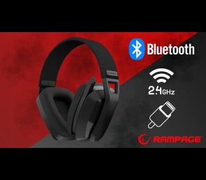 Rampage Blitz słuchawki gamingowe Bluetooth 5.3 2.4GHz USB-C z mikrofonem