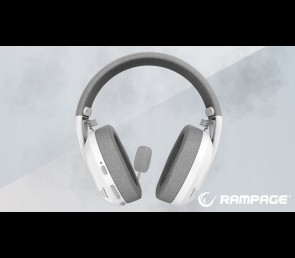 Rampage Crack H11 białe słuchawki gamingowe 7.1 bezprzewodowe mikrofon
