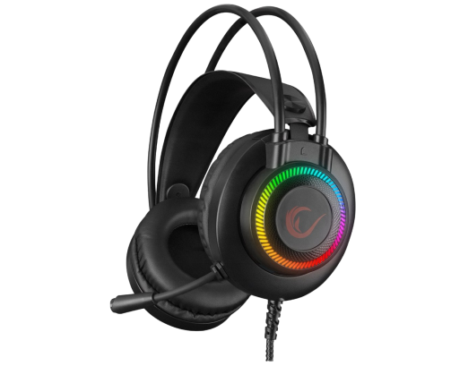Rampage RM-K27 X-Jammer Słuchawki gamingowe 7.1 czarne Rainbow LED