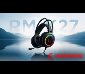 Rampage RM-K27 X-Jammer Słuchawki gamingowe 7.1 czarne Rainbow LED