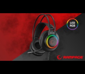 Rampage RM-K27 X-Jammer Słuchawki gamingowe 7.1 czarne Rainbow LED