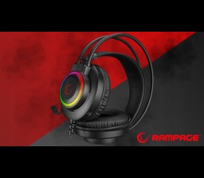 Rampage RM-K27 X-Jammer Słuchawki gamingowe 7.1 czarne Rainbow LED