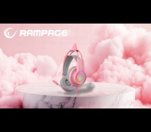 Rampage Słuchawki X-CATTY 7.1 RGB gamingowe z mikrofonem 50mm
