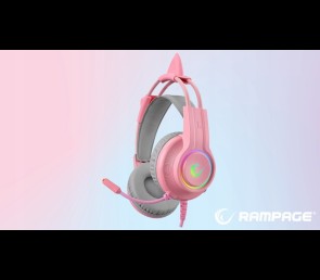 Rampage Słuchawki X-CATTY 7.1 RGB gamingowe z mikrofonem 50mm