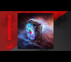 Rampage Octagon C70 Chłodzenie procesora 120mm ARGB LCD wydajne czarne