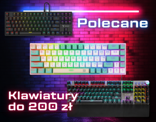 Polecane klawiatury dla graczy do 200zł